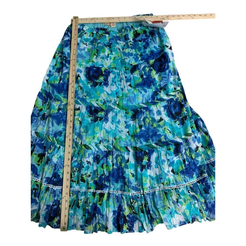 NEW WITH TAGS Beautiful CHOICES FLORAL Maxi Skirt SIZE LARGE FLOWY - Picture 8 of 8